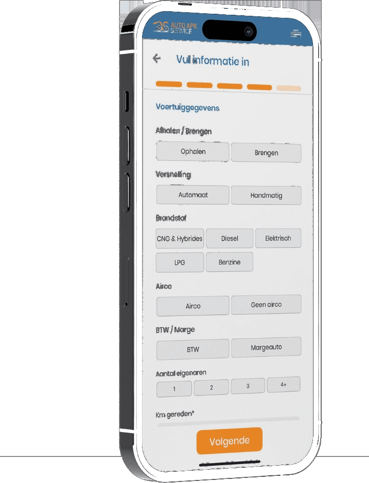 Auto aanmelden in de AutoInkoopService-app