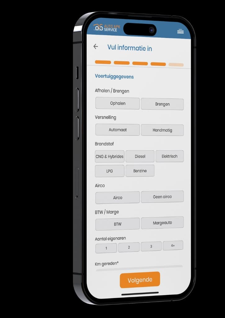 De AutoInkoopService.nl-app: voertuiggegevens invullen